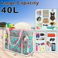 thumbnail image 3 of Mesh Beach Bag, Extra Large Beach Tote with Zipper Pocket Pool Bag for Cruise/Swim/Vacation Essentials, 3 of 7