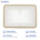 thumbnail image 2 of Lavabo de baño Dcolora rectangular 40,64 x 30,48 cm de porcelana blanca, 2 of 8