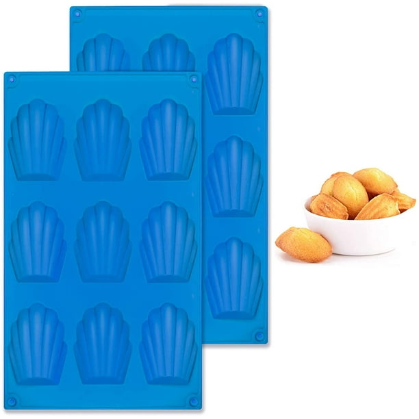 Silicone Madeleine Pans 9Cavity Shell Shaped Baking Molds for Baking