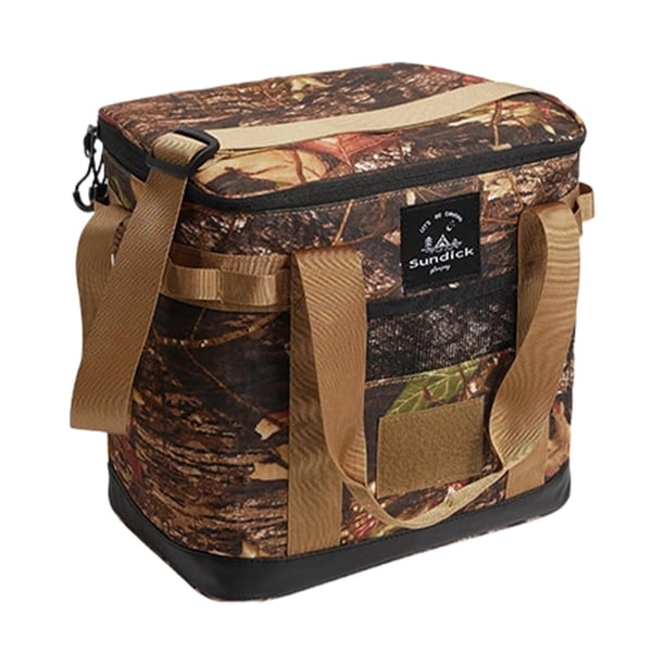 Bolsa térmica térmica para calentar alimentos, grande, con correas ajustables para el hombro. marrón
