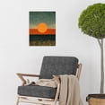 thumbnail image 2 of William Morris Style Sunrise Over Sea Abstract Unframed Wall Art Print Poster Home Decor, 2 of 3