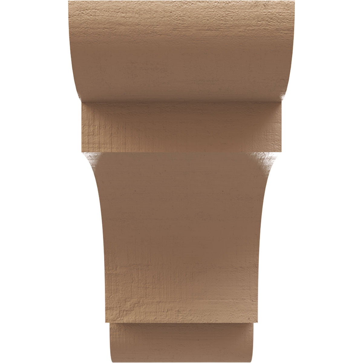 2"W x 6"D x 4"H Classic New Brighton Rough Cedar Woodgrain TimberThane Corbel, Primed Tan