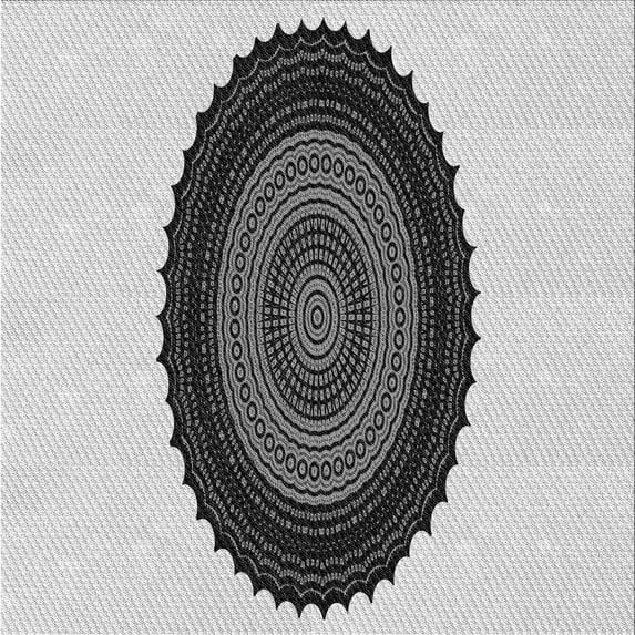 Ahgly Company Machine Washable Indoor Square Transitional Ash Gray Area Rugs, 4' Square