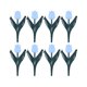 thumbnail image 1 of Plastic Flower Garden Stake Ornament Outdoor Yard Decorative Ground Insert Figurine For Patio Backyard Decoration, 1 of 7