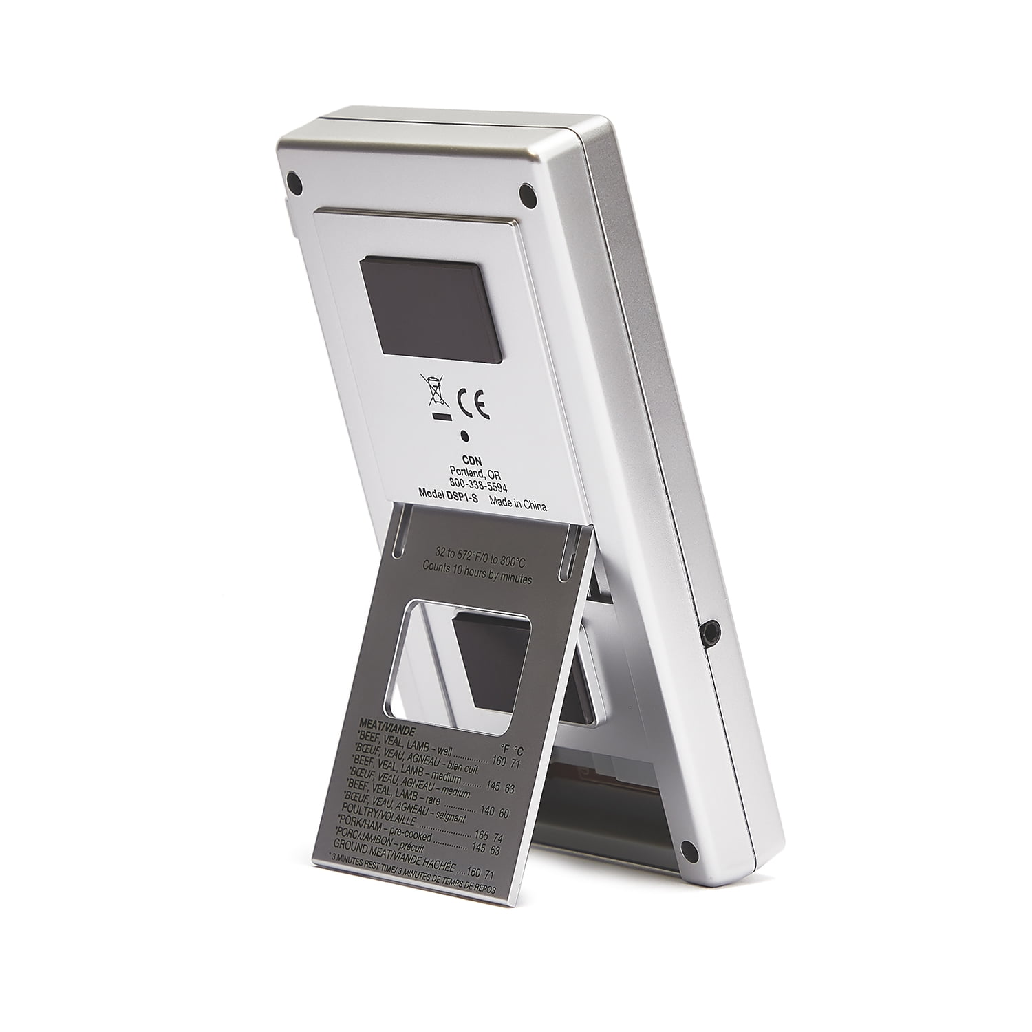 Dual-Sensing Probe Thermometer/Timer - Silver