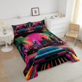 thumbnail image 4 of Erosebridal Racing Car Bedding Sets Twinwith Comforter, Street Stripes Duvet Insert, Flamingo Decor, Reversible 2 Pieces, 4 of 8