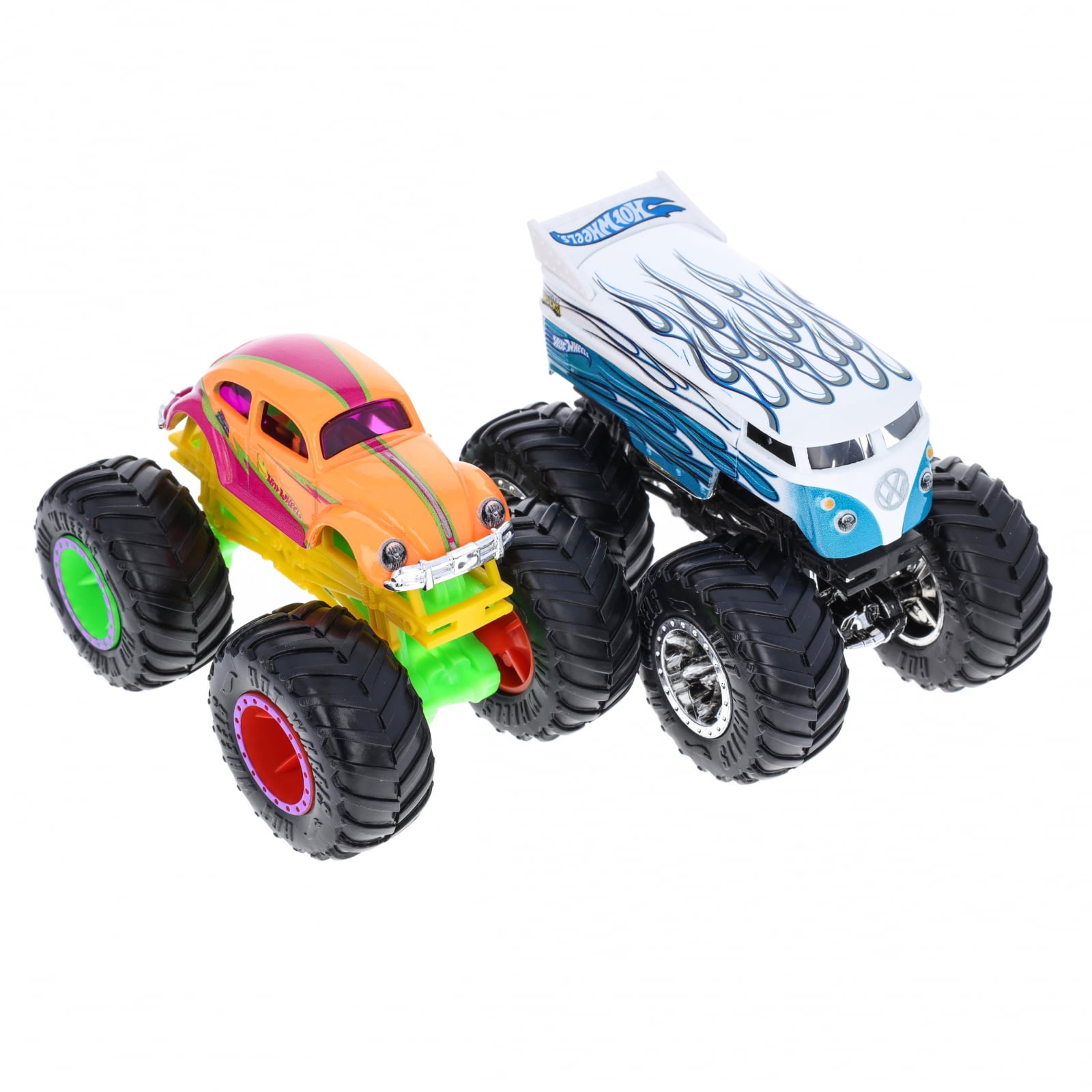 Hot Wheels Monster Trucks Demolition Doubles Drag Bus vs