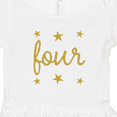 thumbnail image 4 of Inktastic 4th Birthday Gold 4 Year Old Girls Toddler Dress, 4 of 5