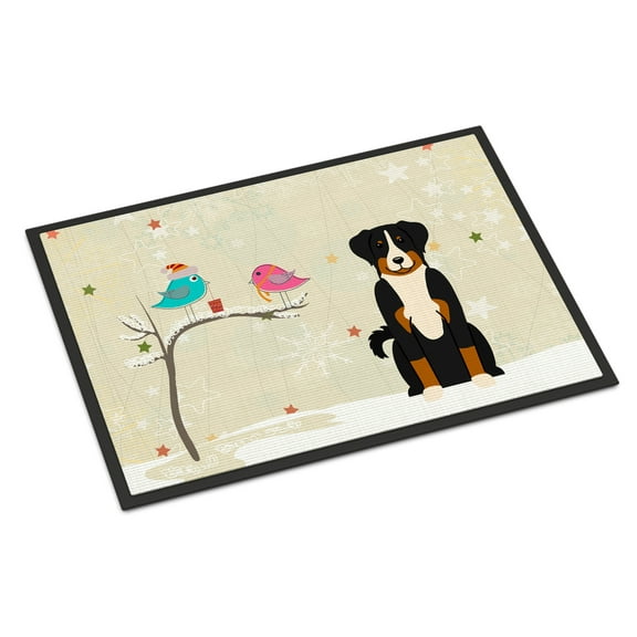 Christmas Presents between Friends Appenzeller Sennenhund Door Mat