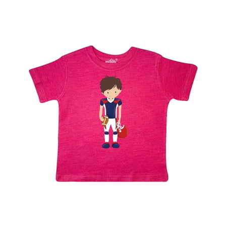 

Inktastic Cute Boy Brown Hair American Football Rugby Gift Toddler Boy Girl T-Shirt