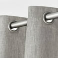 thumbnail image 4 of Exclusive Home Vesta Heavyweight Textured Linen Room Darkening Blackout Grommet Top Curtain Panel Pair, 52"x108", Natural, 4 of 9