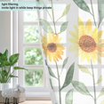 thumbnail image 4 of Yayeee Window Curtains Set of 2 for Living Room Light Filtering 63"x52", Sunflowers and Leaves Pattern, 4 of 7