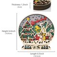 thumbnail image 2 of 3D Wooden Carving LED Night Light, Christmas Crystal Ball Decor, Wood Carved Lamp, Statues Rustic Figurines, Wall Hanging Sculpture, Silhouette Ornament for Living Room Bedroom Home Room for Presents, 2 of 8