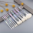 thumbnail image 3 of 10PCS Crystal Makeup Brushes Set Loose Powder Blush Contouring Foundation Eye Shadow Concealer Beauty Tools Full Set 2 plus 8 Purple, 3 of 6