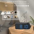 thumbnail image 3 of MINKUROW Digital Alarm Clock for Bedroom with FM Radio,8-Color Font Dimmer,USB A,C 2 Charging Ports,Timer,Dual Alarm,Large Number Bedside Alarm Clock,for Adults Kids Teens Heavy Sleepers, 3 of 7