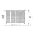 thumbnail image 2 of Greystone ABRGWH104 10 x 4 in. Return Grille with 0.5 in. Fin Louvered - White, 2 of 2