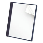 Clear Front Report Cover, Prong Fastener, 0.5" Capacity, 8.5 X 11, Clear/dark Blue, 25/box | Bundle of 5 Boxes