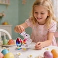 thumbnail image 5 of Decoraciones de Pascua, adornos de Pascua, decoraciones de escritorio de acrílico de conejo de Pascua, lindas figuras de conejo con huevo colorido para rellenar canastas de Pascua, regalos para niños,, 5 of 5