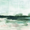 thumbnail image 2 of Vess, June Erica 15x15 White Modern Wood Framed Museum Art Print Titled - Green Coast I, 2 of 4