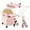Pink, variant on Foldable Utility Cart with Stair Climbing Wheels,Collapsible Rolling Crate with Magnetic Lid Telescopic Cover,Adjustable Telescoping Handle Hand Cart