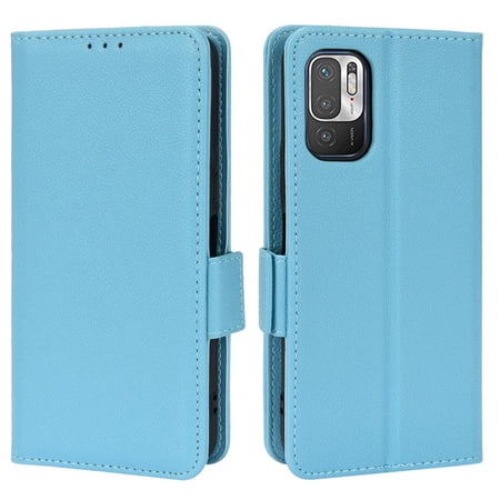Case for Xiaomi Poco M3 Pro Wallet Card Slots Holder Magnetic Side Buckle Pu Leather