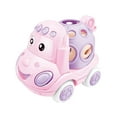 thumbnail image 2 of Coche sonajero suave con ruedas para niños y niñas, regalo de cumpleaños Rosa, 2 of 9