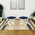 thumbnail image 1 of CorLiving Miramar Solid Hardwood Outdoor Portable Folding Dining Chairs with Seat Cushions - Set of 2, 1 of 8