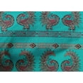 thumbnail image 4 of oneOone Cotton Poplin Fabric Peacock Block Printed Craft Fabric BTY 42 Inch Wide, 4 of 4
