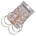 thumbnail image 5 of Staron Vintage Big Hoop Earrings Set, 12-Pairs Steampunk Alloy Ear Clips for Women Jewelry, Fashion Earrings Accessories, 5 of 5