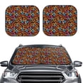 thumbnail image 2 of Yiaed Daisies Flowers Print Car Front Windshield Sun Shade,Foldable Anti-UV Car Sunshade for Front Window for Most Vehicles-Small, 2 of 5