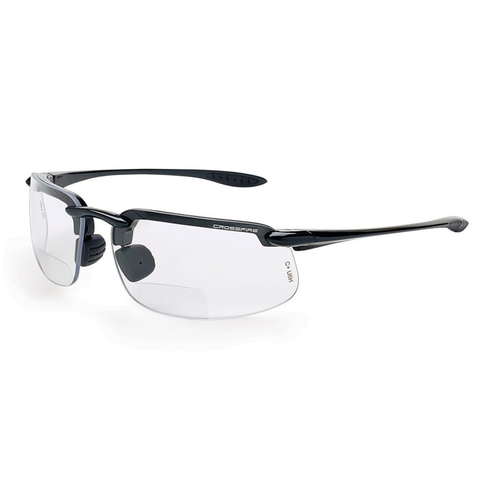 Crossfire ES4 Reader Safety Glasses 1.5 Clear, Shiny Black Walmart