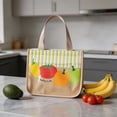 thumbnail image 4 of Vegetable Print Polyester Insulated Lunch Bag Reusable Thermal Cooler Tote For Work And Picnic, 4 of 6
