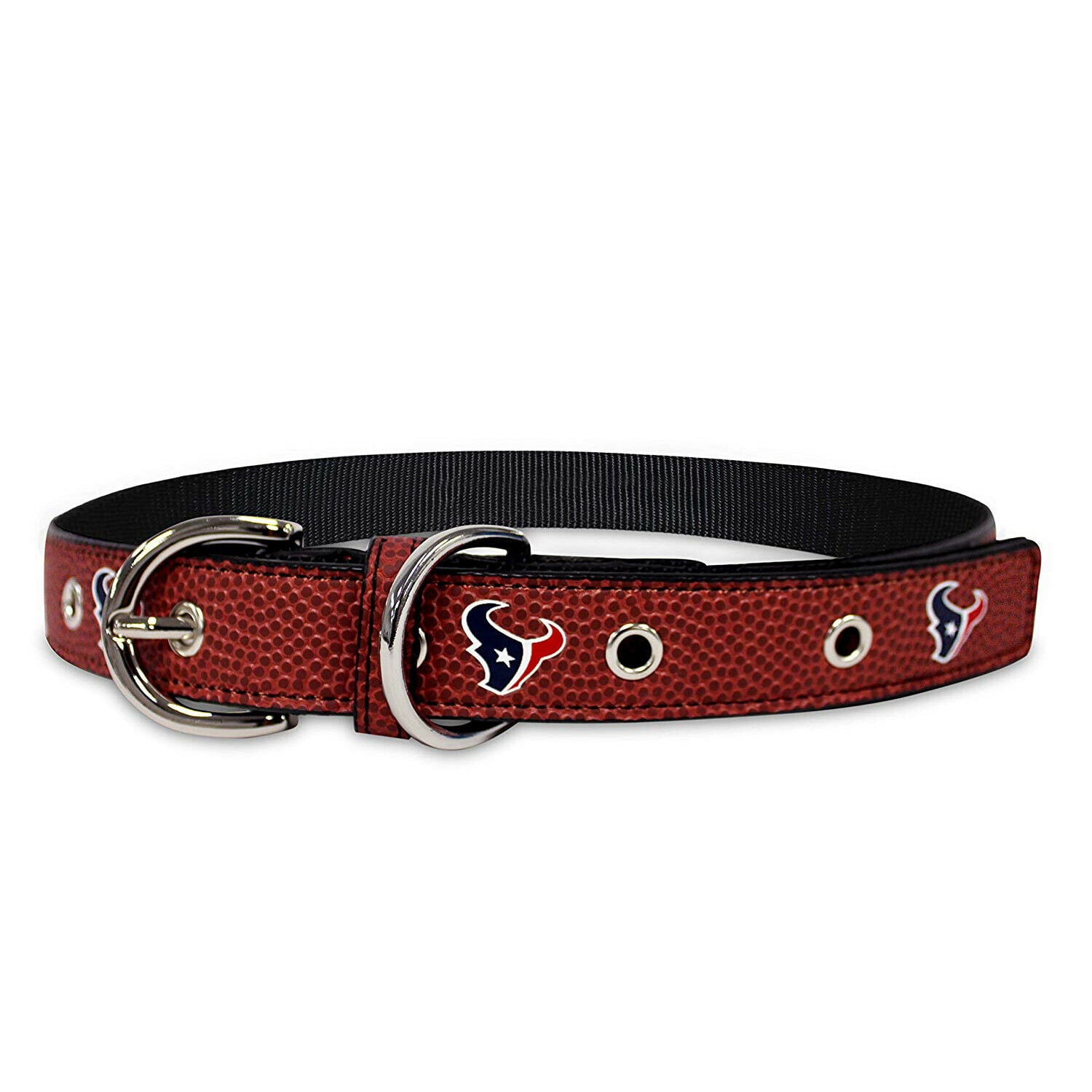 Pets First NFL Houston Texans Best Dog Collar NFL Signature PRO PVC-Leather Premium - Large