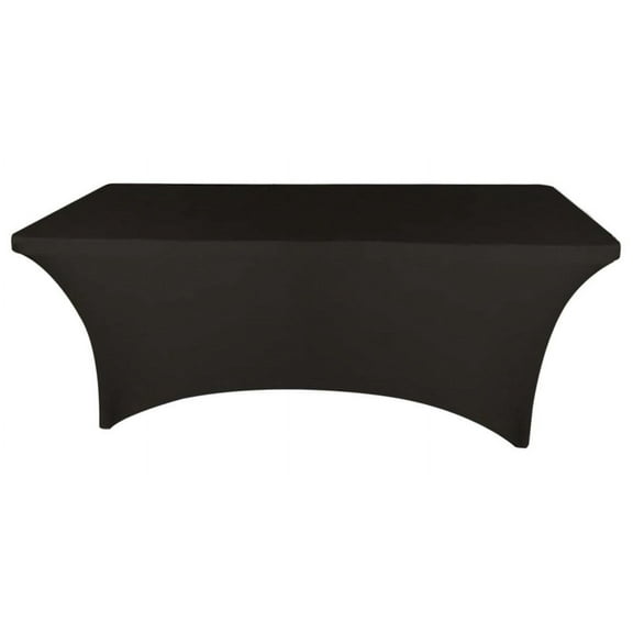 8 Foot 30x96 Black Stretch Spandex Table Cover-by Banquet Tables Pro