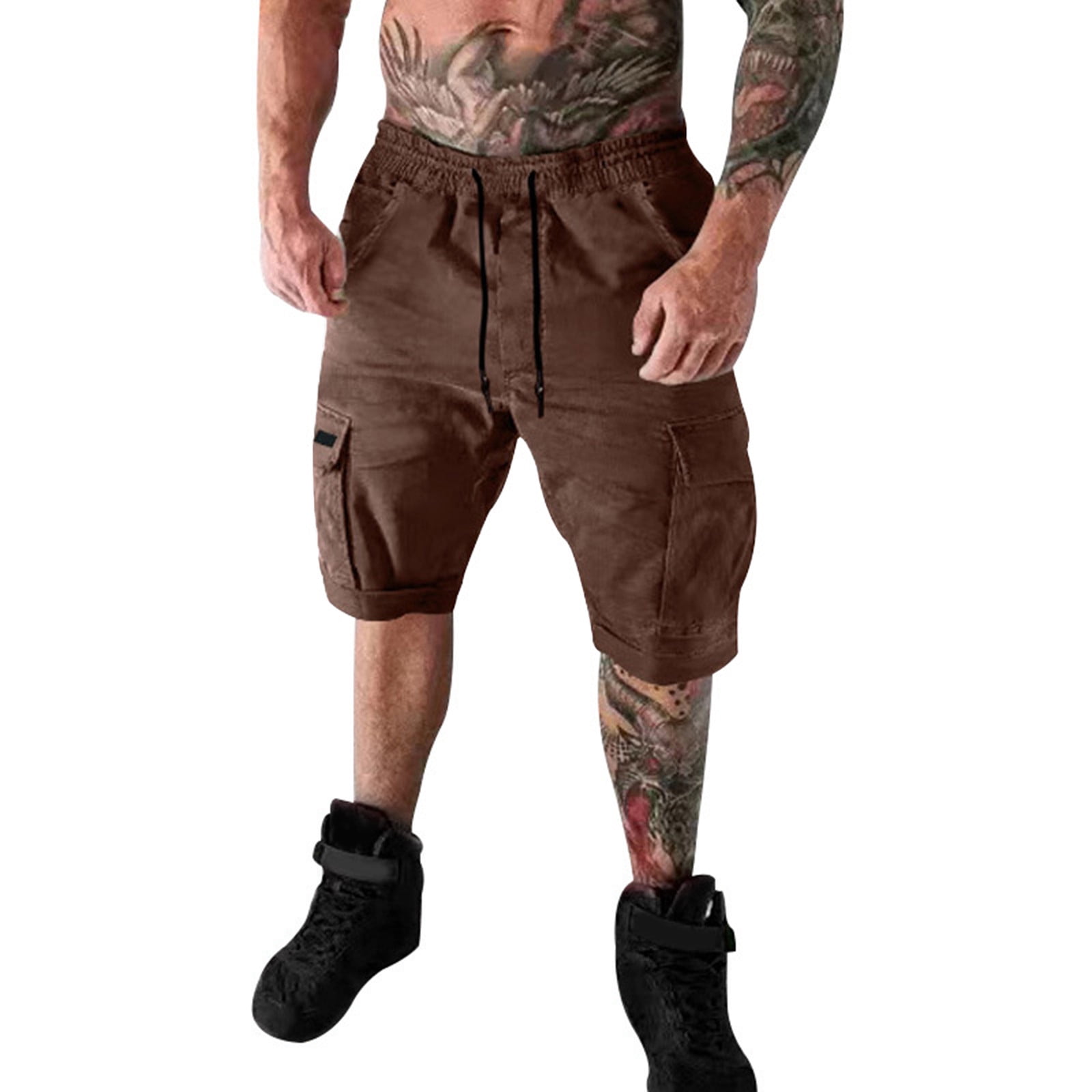 Sngxgn Mens Spandex Shorts Men's Drawstring Walk Short (Available in