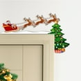 thumbnail image 1 of Fiudx Pegatina Estereoscópica de Papá Noel, Decoración de Madera Pintada a Mano, Adorno Festivo para Marco de Puerta, Decoración Navideña, Idea de Regalo de Navidad, 30 G, Duradera y Reutilizable., 1 of 7