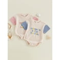 thumbnail image 3 of BemeyourBBs Baby Mama's Bestie Outfit Baby Girl Boy Summer Clothes Waffled Bubble Romper 0 3 6 12 18 Montsh Cute Letter Embroidery Short Sleeve Crew Neck Bodysuit Jumpsuit Playsuit, 3 of 9