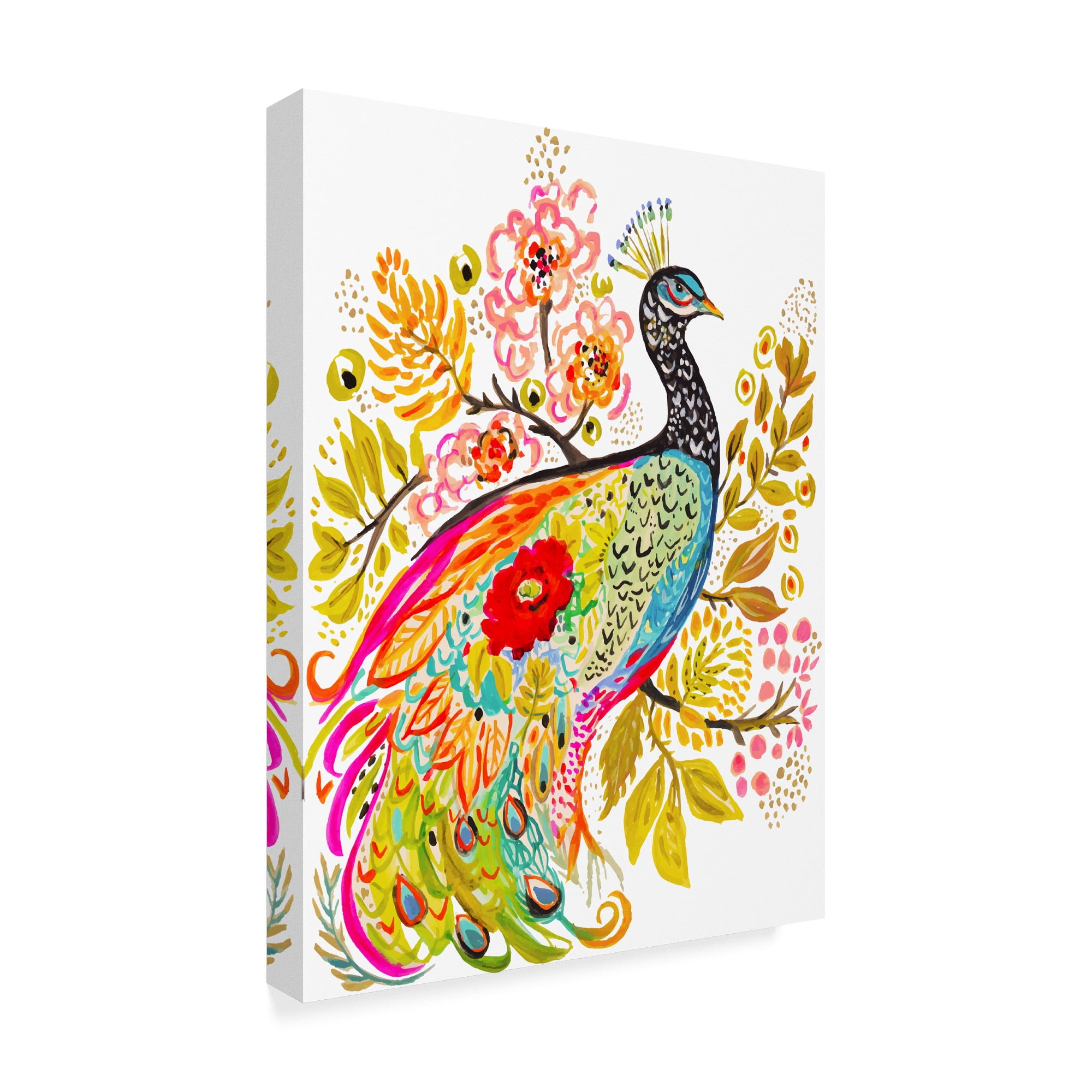 Trademark Fine Art 'Peacock Ornate' Canvas Art by Karen Fields