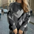 thumbnail image 4 of Qepwscx Womens Graphic Sweater Top Fall 2025 Oversized Chunky Knit Long Sleeve Pullover Sweaters Crew Neck Shirt Going Out Top Knitted Jumperes Tops Winter Shirts Loose Fits, 4 of 6