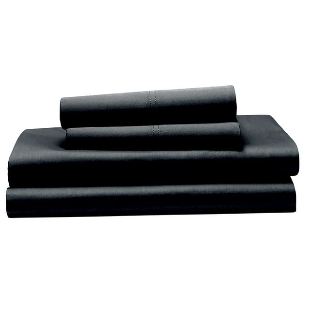Ensemble de draps 100 % coton à contexture de 400 fils Hometrends, satin de coton