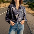thumbnail image 2 of Chuancc Long Sleeve Tops For Women Long Sleeve Dressy Tops For Women Womens Long Sleeve Work Tops Collared Shirts For Women Fall Shirt Fall Outfits Tops For Women Trendy Black L, 2 of 7