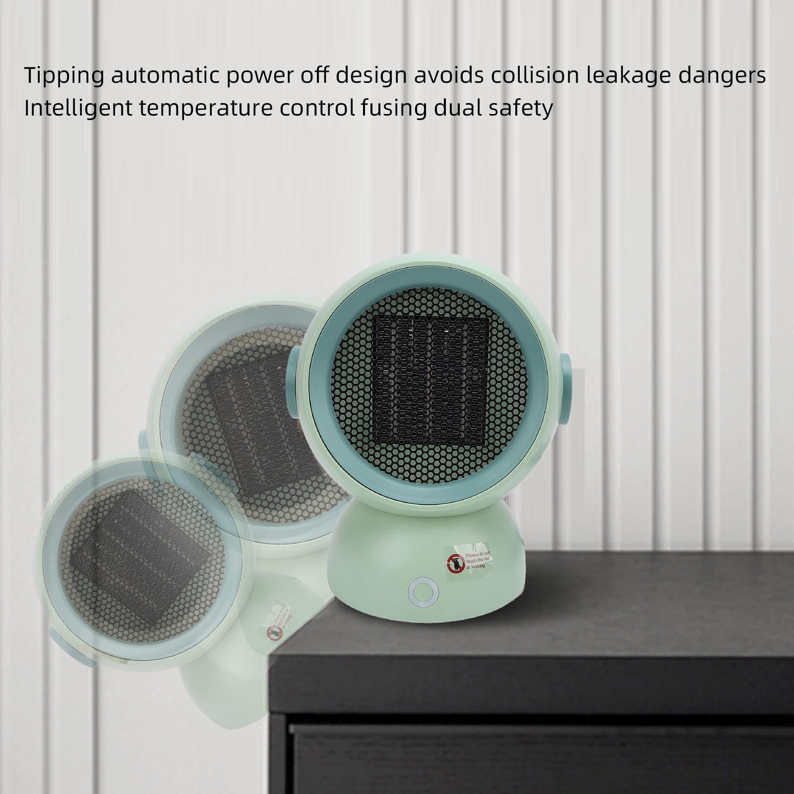Suodoka Portable Quiet Desktop Heater 7.1"×9.1" 1.7lb Rapid‑Heat, Energy‑Efficient, Overheat & Tilt Safety – Ideal for Bedsides, Study Rooms, and Small Spaces