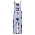 thumbnail image 4 of Fankiway Women Ladies Printed Summer Sleeveless Backless Loose Long Playsuits Rompers Jumpsuit Pants for Women Plus Size Clearance Womens Pants Clearance, 4 of 5