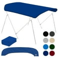 thumbnail image 1 of KNOX Universal 2 Bow Bimini Top Replacement Canvas, 600D Boat Canopy Sun Shade Cover with Storage Boot, Fits Most Small Boats & Inflatable Boats, No Frame Kit, 63" L x 39"-55" W (Navy Blue), 1 of 7
