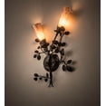 thumbnail image 3 of Meyda Tiffany 185118 Vinca Vine 2 Light 23" Tall Wall Sconce - Black, 3 of 3
