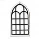 thumbnail image 1 of Espejo de ventana arqueado Espejos de pared decorativos Decoración de pared Espejo de arco de ventana Negro, 1 of 8