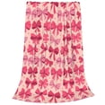thumbnail image 2 of Salouo pink ribbon bows Print Bed Blankets, Flannel Blanket Comfortable Air Conditioning Blanket Lightweight Blanket for Sofa Bed Travel & Couch-40"x30", 2 of 7