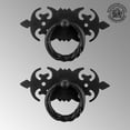 thumbnail image 3 of Renovators Supply Cabinet Pulls 3.5" Black Wrought Iron Ring Drawer Pulls w/Screws Pack of 2, 3 of 8