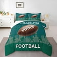 thumbnail image 2 of Erosebridal American Football City Bedding King Comforter Set, Retro Soccer Down Comforter, Rugby Player Decor, Reversible, 2 of 8