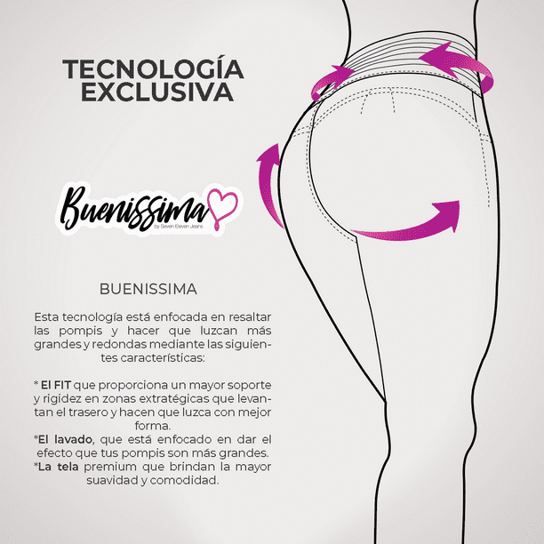 Jeans Dama Seven Eleven Corte Colombiano Levanta Pompas 8946 Seven